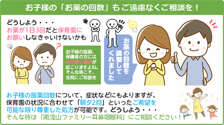 お子様のお薬の回数